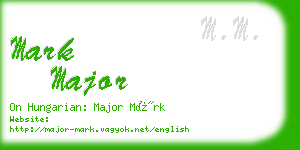 mark major business card